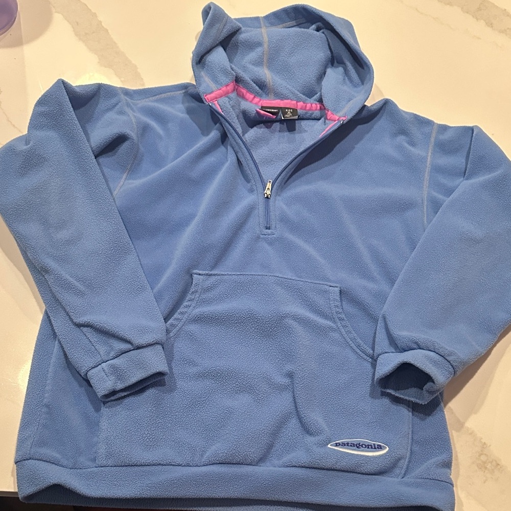Patagonia Kids Light Blue Fleece Pullover